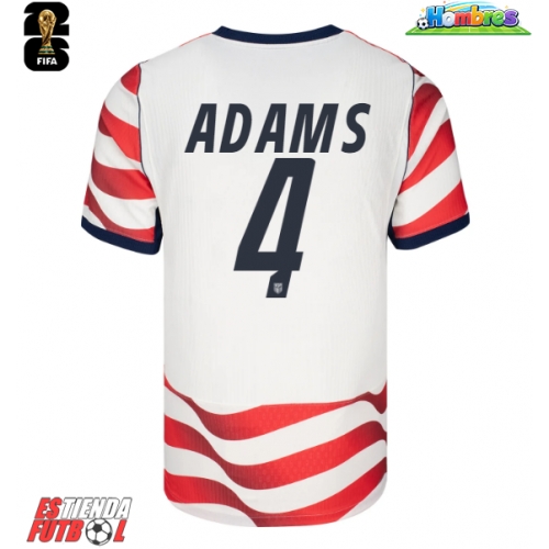 Estados Unidos Tyler Adams #4 Primera Equipación Mundial 2026 Manga Corta